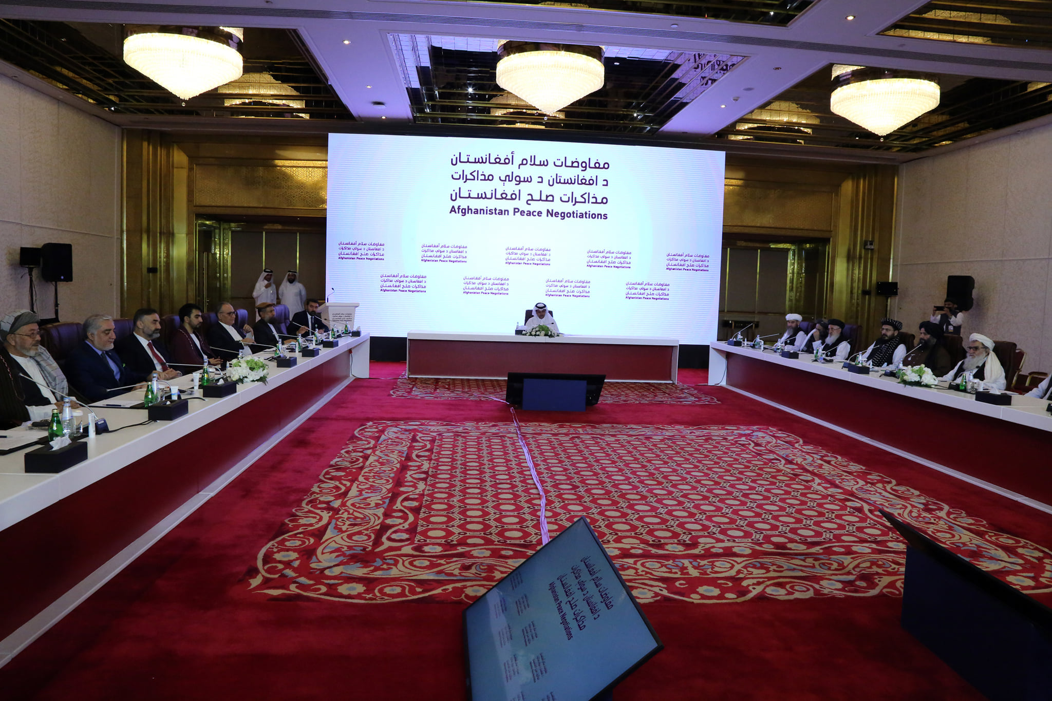 قطر کې افغان مرکچي او طالبانو پلاوی
