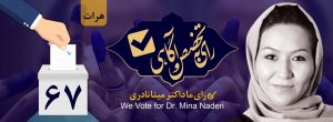 زندگی‌نامه‌ی مینا نادری، کاندیدای مستقل مجلس نمایندگان از ولایت هرات برای انتخابات پارلمانی ۱۳۹۷