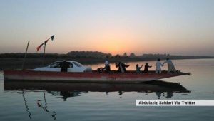 قایق در دریای هلمند