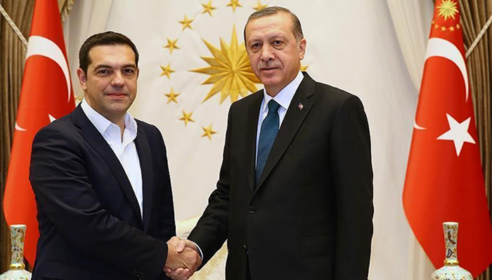دیدار رجب طیب اردوغان، رییس‌جمهوری ترکیه با الکسیس سیپراس، وزیر یونان و تبادل نظر در مورد گفت‌وگوی صلح قبرس/ عکس از اندلو اجنسی