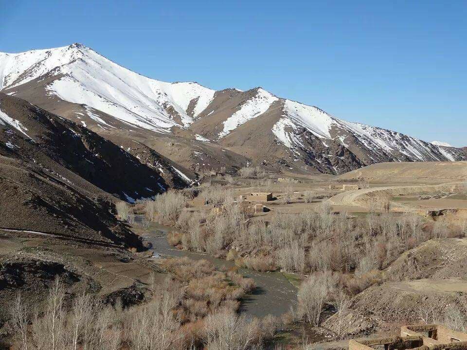 روستای «سیاه بوته» در ولسوالی حصه اول بهسود – عکس از شبکه‌های اجتماعی