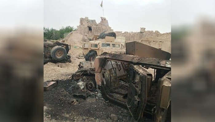 مقام‌های محلی فراه می‌گویند که طالبان در ولسوالی لاش‌وجوین تأسیسات دولتی را تخریب کرده‌اند. عکس: شبکه‌های اجتماعی