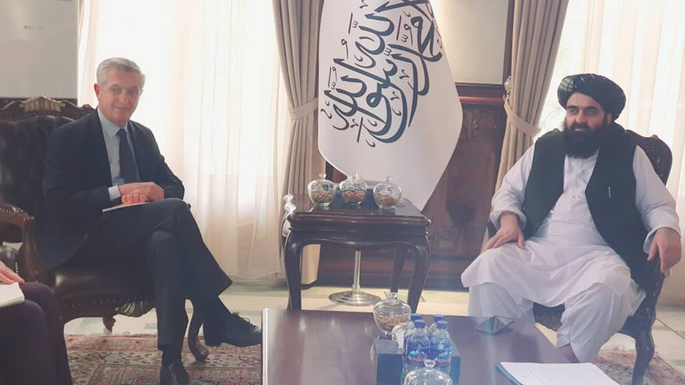 دیدار امیرخان متقی با فیلیپو گراندی