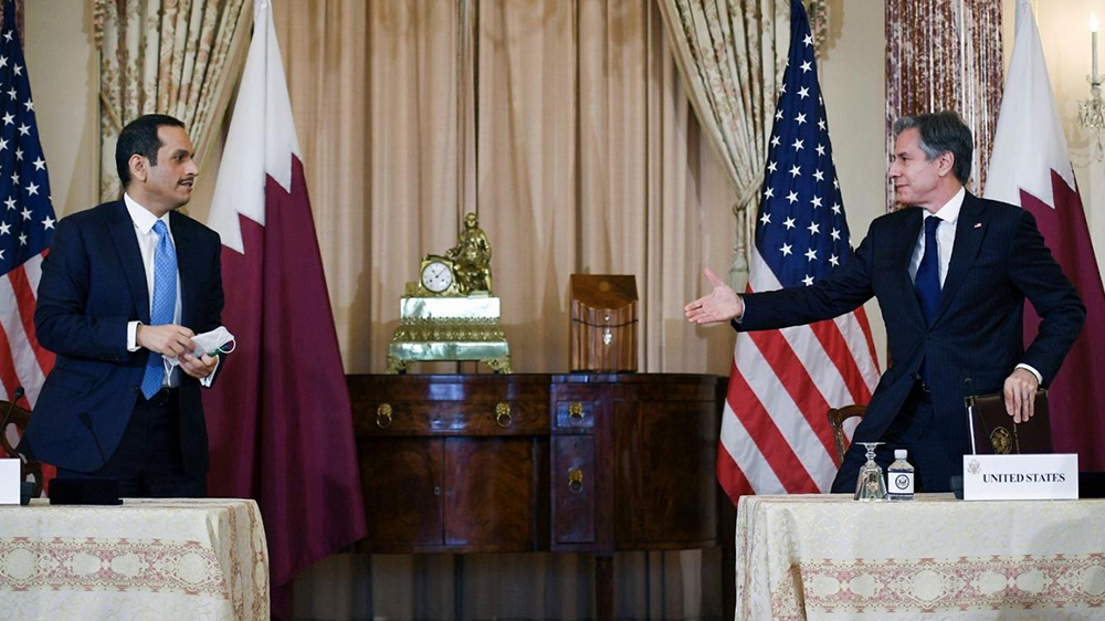 وزیران خارجه‌ی امریکا و قطر