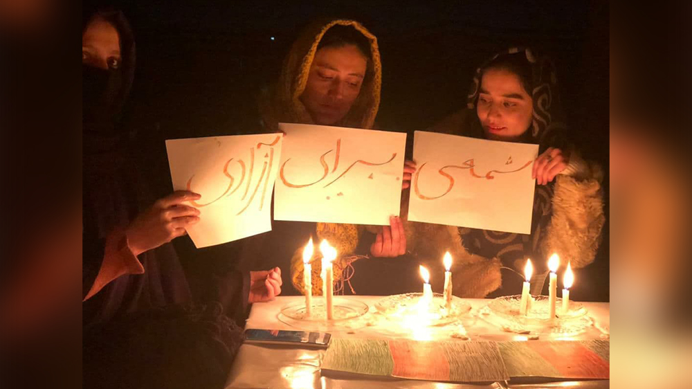 شب زنده‌داری زنان معترض در کابل