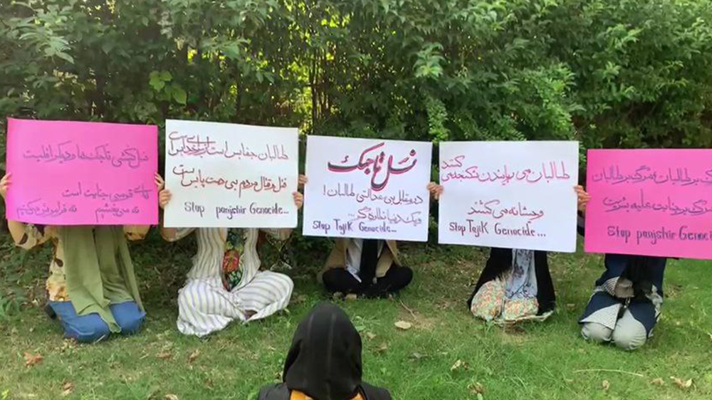 قتل ساکنان پنجشیر؛ دختران معترض در کابل: نسل‌کُشی تاجیک‌ها را متوقف کنید