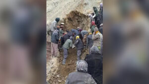 رانش زمین در یک معدن طلا در بدخشان