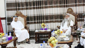 دیدار نخست‌وزیر قطر با نخست‌وزیر طالبان