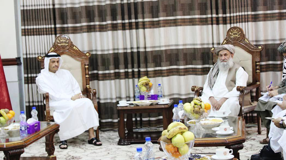 دیدار نخست‌وزیر قطر با نخست‌وزیر طالبان