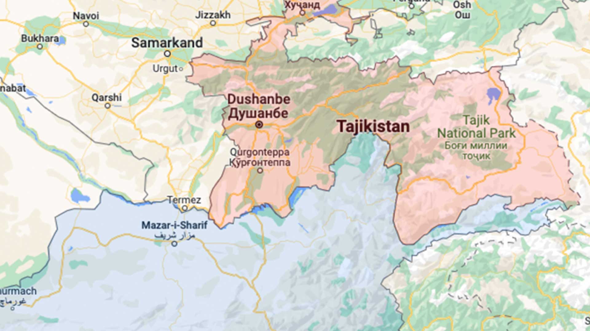 افغانستان و تاجیکستان